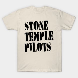 stone temple pilots black text T-Shirt